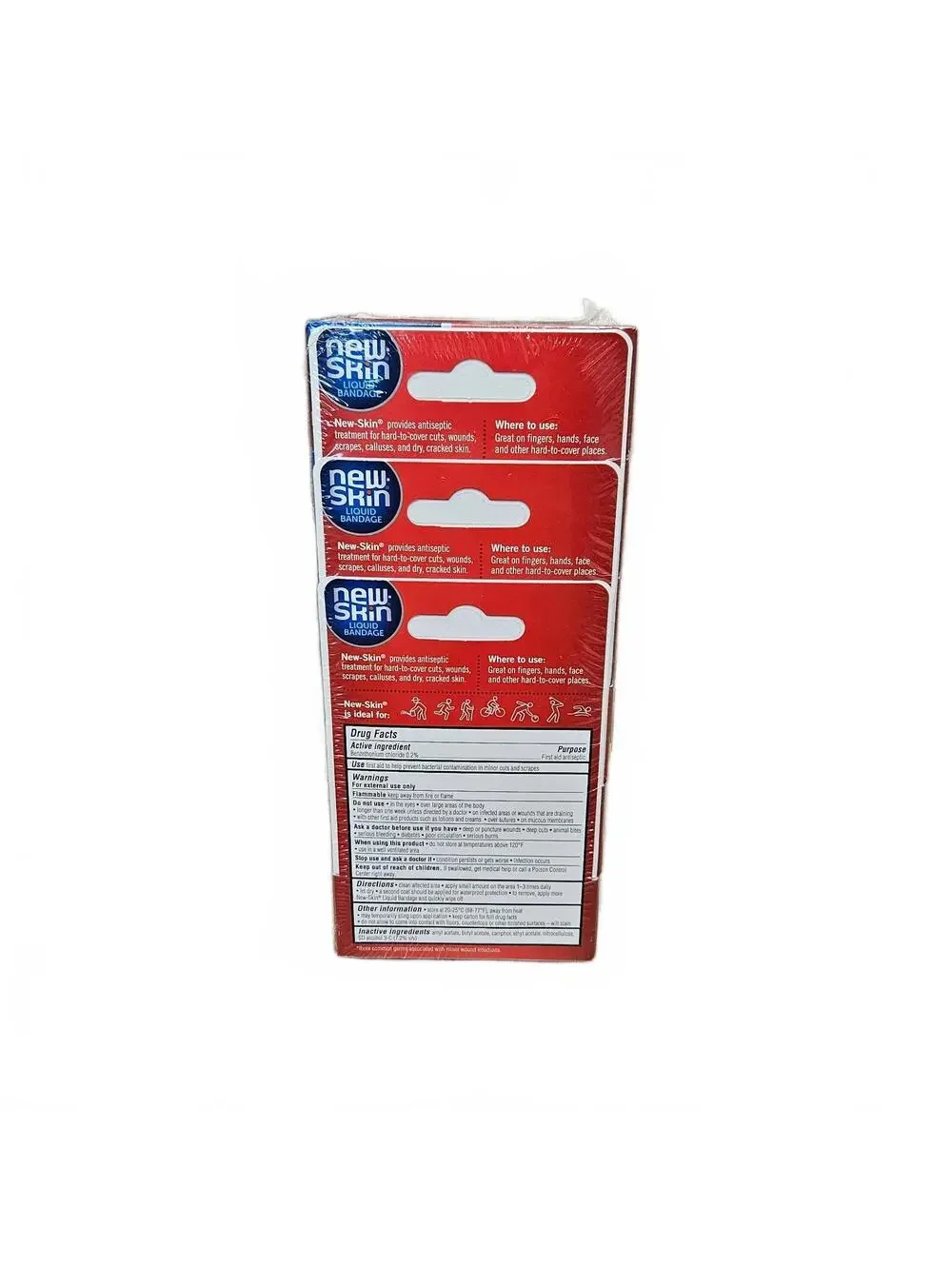 New Skin Liquid Bandage 6 Pack - Waterproof Antiseptic Treatment for Cuts